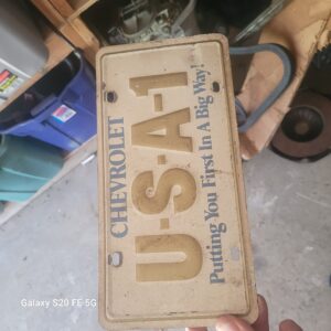 An original vintage heavy plate usa 1..see pics all the 1960s and 1970 cars.