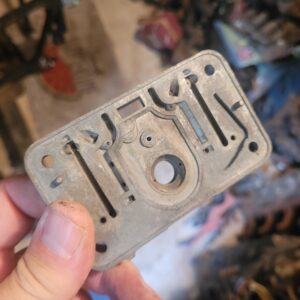 Center holley 427 corvette carburetor metering block  3x2 67 tri powet ..rare no restamp