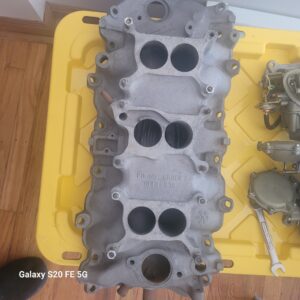 A 1967 400 hp hi rise intake....#382. All types of dated carbs to go with it if needed