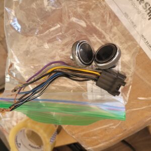 2 knobs and radio harness end plug. 69 70  camaro chevelle nova.....oem parts.
