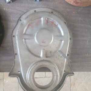 A mint beautiful original 1967 396 427 timing cover. No dowel pin 67 and earlier 3 holes in bottom. Rare in this shape.