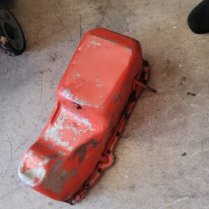 Nova oil pan rare 327 350 hp l79  ...pics show condition.  Rare part.